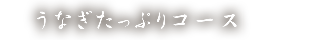 うなぎたっぷりコース